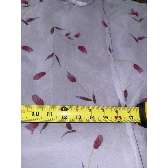 Tulips 90s Vintage Slip Purple Midi dress lavender S Flower Spring Floral Y2K - Picture 11 of 11